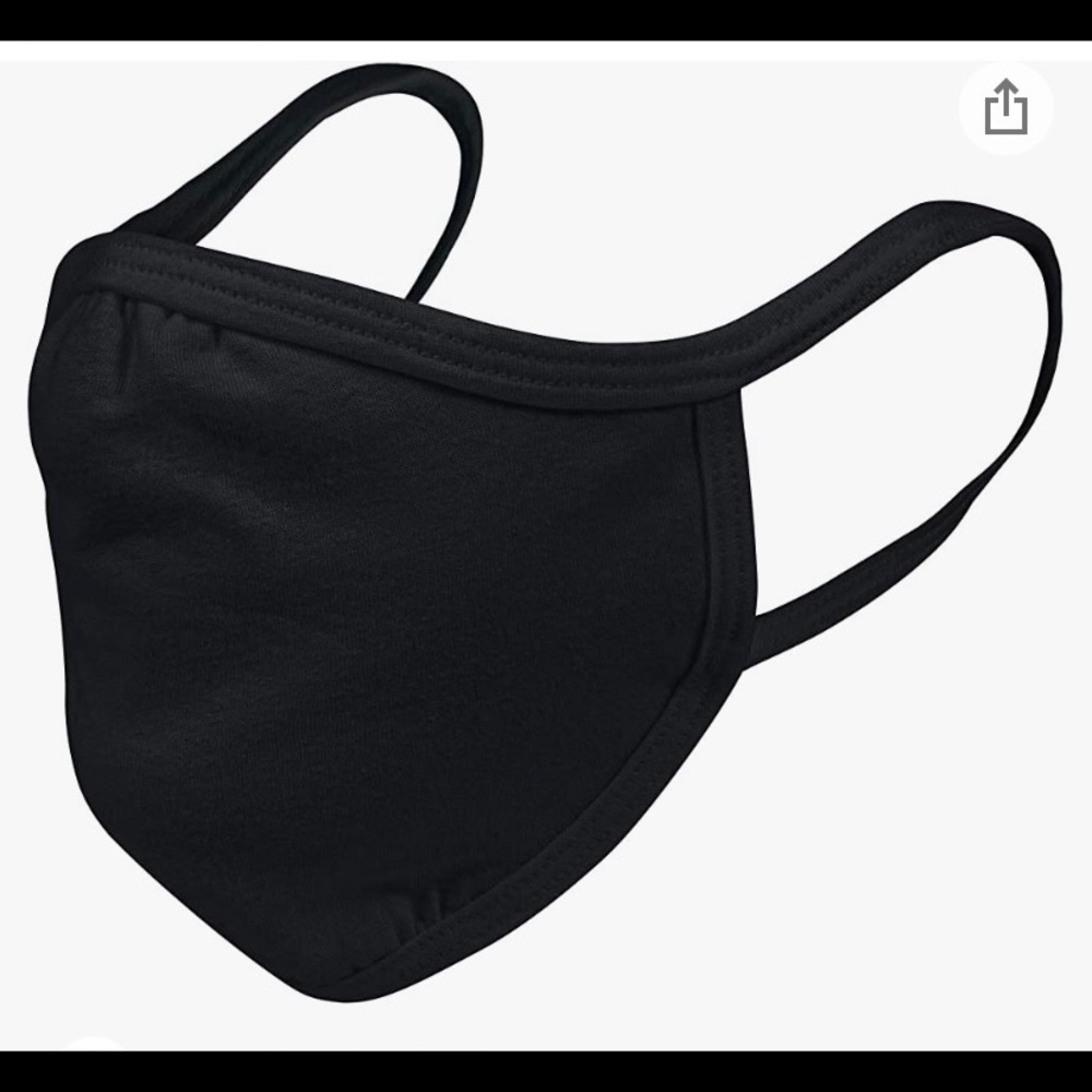 100 New unisex black masks pack!